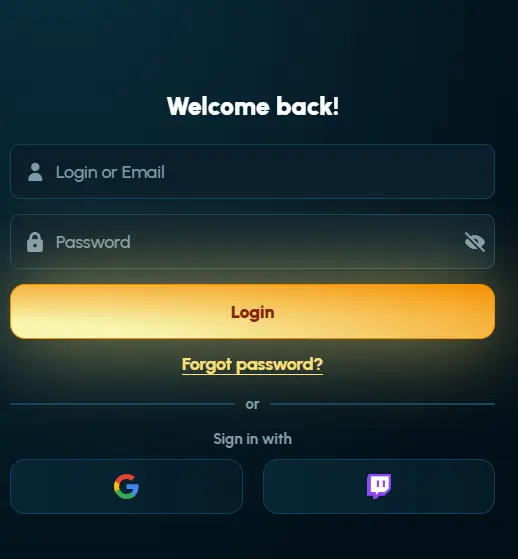 Modulo di accesso dal sito web